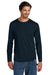 Carhartt CT106972 Mens Force Sun Defender Moisture Wicking Long Sleeve Crewneck T-Shirt Navy Blue Model Front