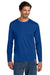 Carhartt CT106972 Mens Force Sun Defender Moisture Wicking Long Sleeve Crewneck T-Shirt Royal Glass Blue Model Front