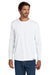 Carhartt CT106972 Mens Force Sun Defender Moisture Wicking Long Sleeve Crewneck T-Shirt White Model Front