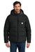 Carhartt CT107082 Mens Montana Insulated Full Zip Hooded Jacket Black Model Front