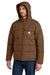 Carhartt CT107082 Mens Montana Insulated Full Zip Hooded Jacket Red Duck Brown Model 3Q