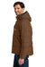 Carhartt CT107082 Mens Montana Insulated Full Zip Hooded Jacket Red Duck Brown Model Side