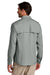 Carhartt CT107106 Mens Force Sun Defender Moisture Wicking Long Sleeve Button Down Shirt w/ Double Pockets Steel Grey Model Back
