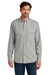 Carhartt CT107109 Mens Rugged Flex Plaid Long Sleeve Button Down Shirt Check Steel Malt Model Front