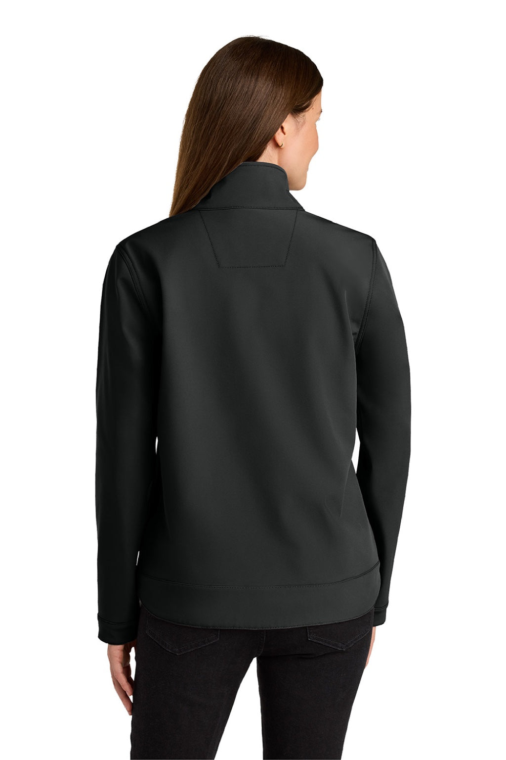 Carhartt CT107115 Womens Rain Defender Full Zip Soft Shell Jacket Black Model Back