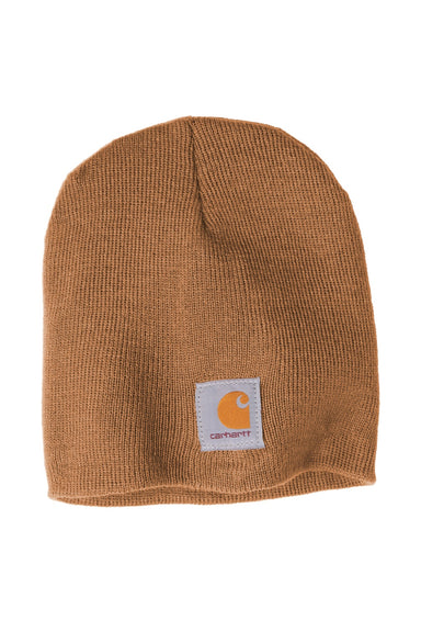 Carhartt Hats CTA205 Unisex Knit Beanie Carhartt Brown Flat Front
