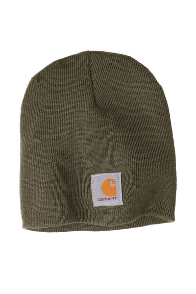 Carhartt Hats CTA205 Unisex Knit Beanie Dark Green Flat Front