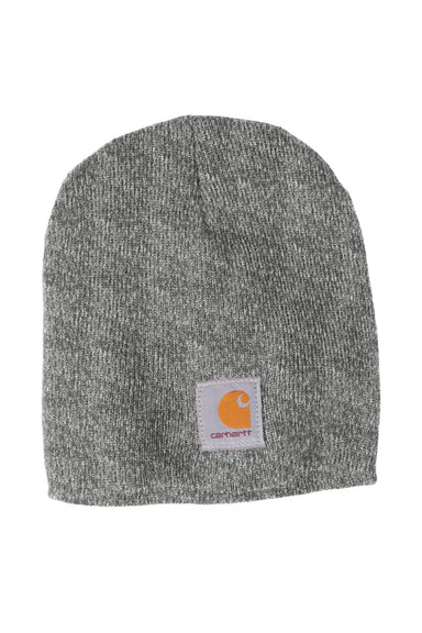 Carhartt Hats CTA205 Unisex Knit Beanie Heather Grey/Heather Coal Grey Flat Front