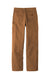 Carhartt CTB11 Mens Washed Duck Work Dungarees w/ Pockets Brown Flat Back