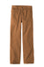 Carhartt CTB11 Mens Washed Duck Work Dungarees w/ Pockets Brown Flat Front