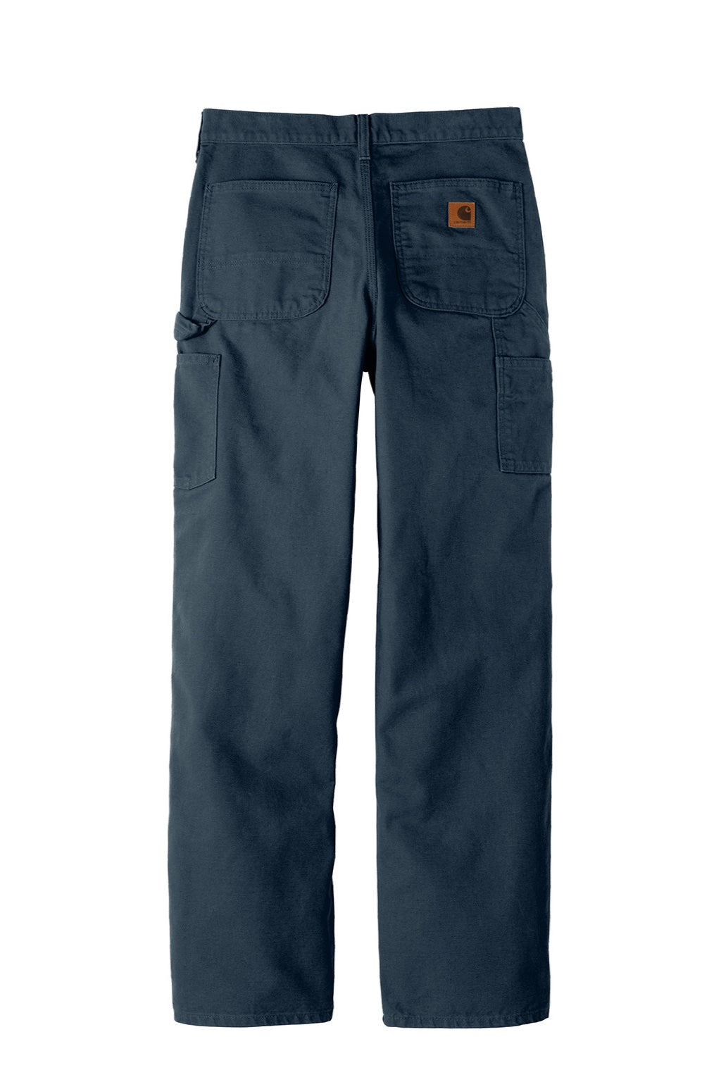 Carhartt CTB11 Mens Washed Duck Work Dungarees w/ Pockets Midnight Navy Blue Flat Back