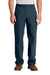 Carhartt CTB11 Mens Washed Duck Work Dungarees w/ Pockets Midnight Navy Blue Model Front