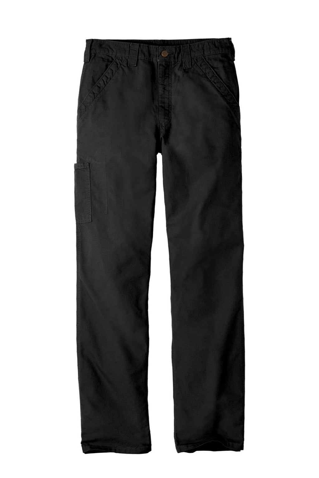 Carhartt CTB151 Mens Canvas Work Dungarees w/ Pockets Black Flat Front