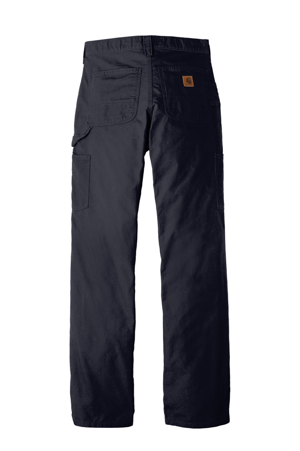 Carhartt CTB151 Mens Canvas Work Dungarees w/ Pockets Navy Blue Flat Back