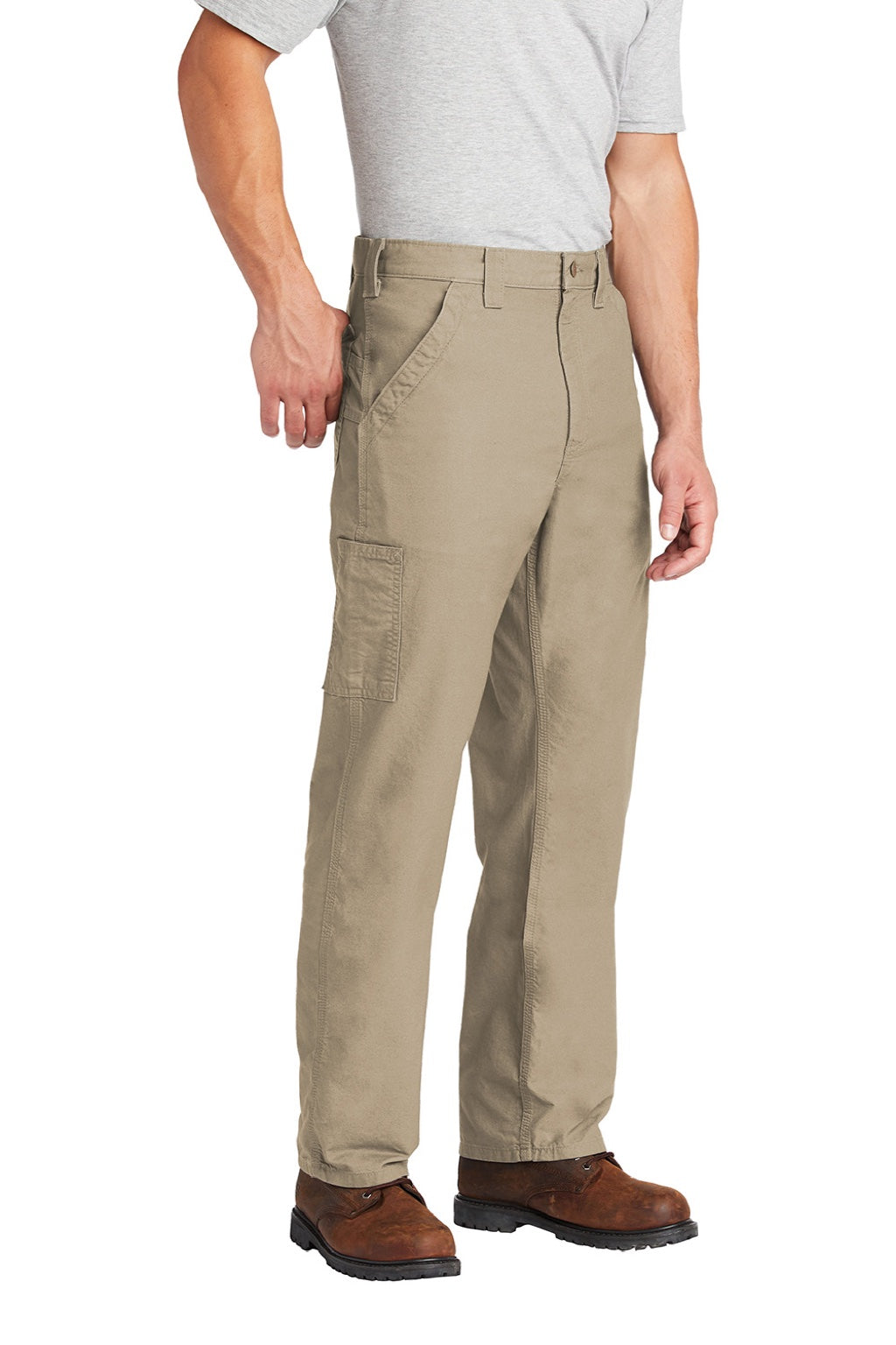 Carhartt CTB151 Mens Canvas Work Dungarees w/ Pockets Tan Brown Model 3q