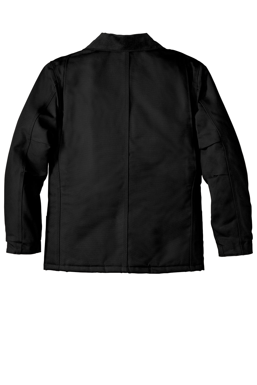 Carhartt CTC003/CTTC003 Mens Wind & Water Resistant Duck Cloth Full Zip Jacket Black Flat Back