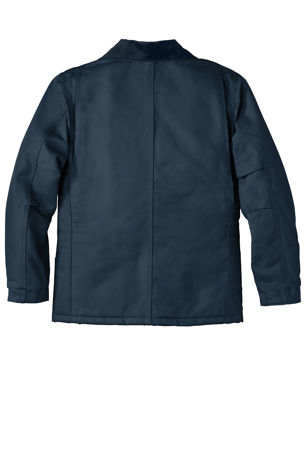 Carhartt CTC003/CTTC003 Mens Wind & Water Resistant Duck Cloth Full Zip Jacket Navy Blue Flat Back