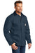 Carhartt CTC003/CTTC003/CT106674/CTT106674 Mens Wind & Water Resistant Duck Cloth Full Zip Jacket Navy Blue Model 3Q