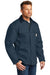 Carhartt CTC003/CTTC003 Mens Wind & Water Resistant Duck Cloth Full Zip Jacket Navy Blue Model 3Q
