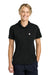 Carhartt CTC12119 Womens FLD & RSCU Short Sleeve Polo Shirt w/ Pocket Black Model Front