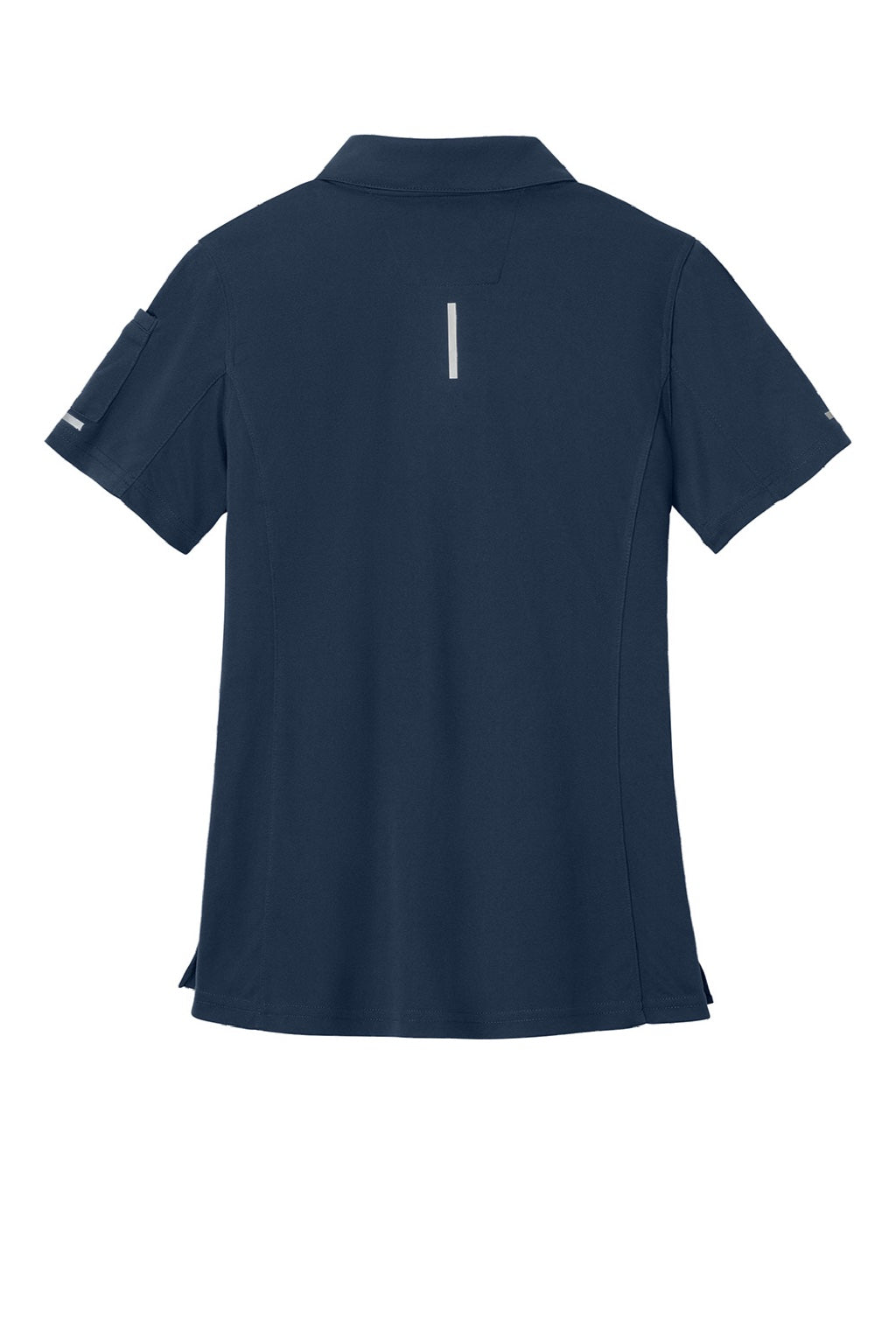 Carhartt CTC12119 Womens FLD & RSCU Short Sleeve Polo Shirt w/ Pocket Dark Navy Blue Flat Back