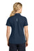 Carhartt CTC12119 Womens FLD & RSCU Short Sleeve Polo Shirt w/ Pocket Dark Navy Blue Model Back