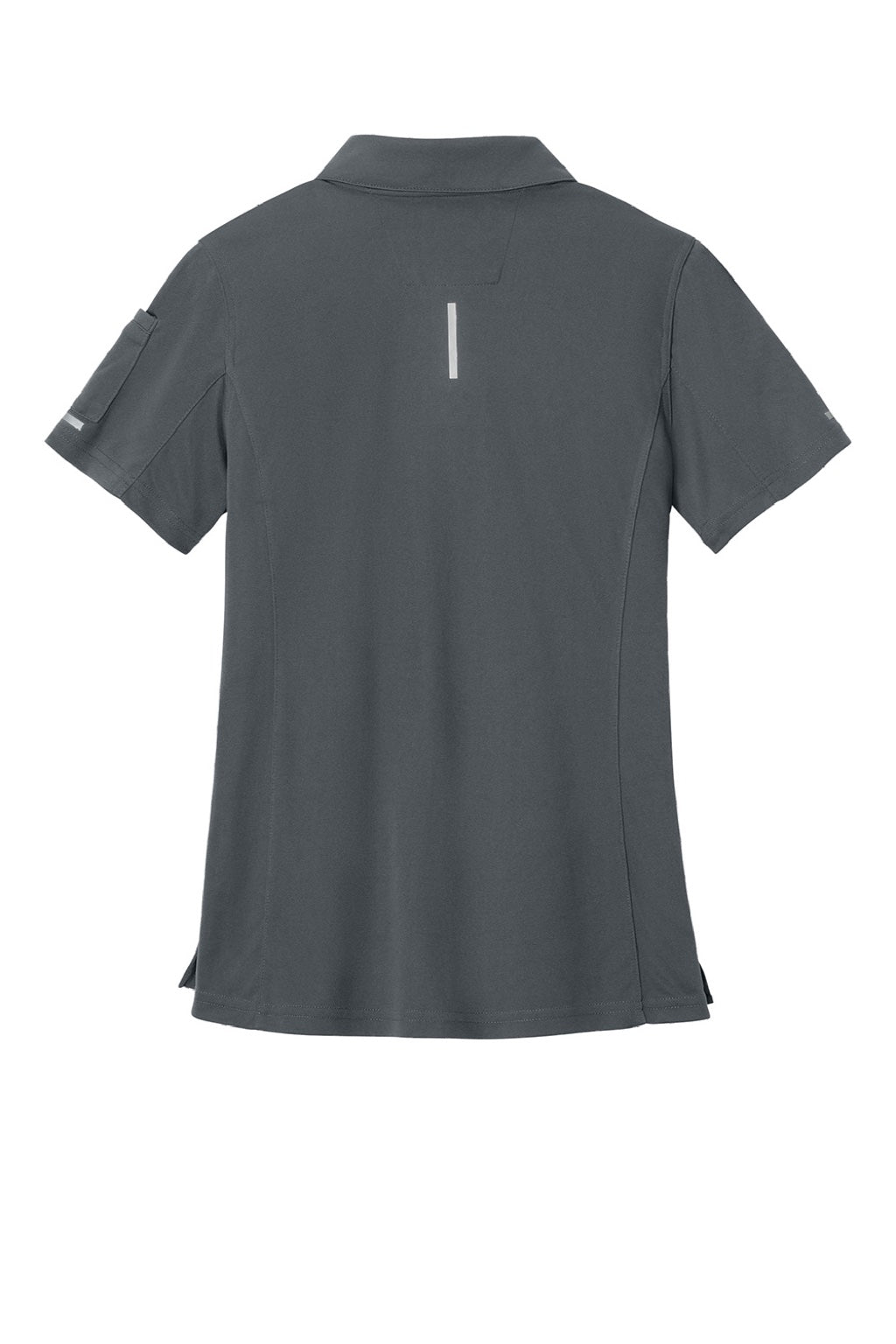 Carhartt CTC12119 Womens FLD & RSCU Short Sleeve Polo Shirt w/ Pocket Pewter Grey Flat Back