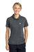 Carhartt CTC12119 Womens FLD & RSCU Short Sleeve Polo Shirt w/ Pocket Pewter Grey Model Front
