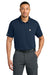 Carhartt CTC16119 Mens FLD & RSCU Short Sleeve Polo Shirt w/ Pocket Dark Navy Blue Model Front