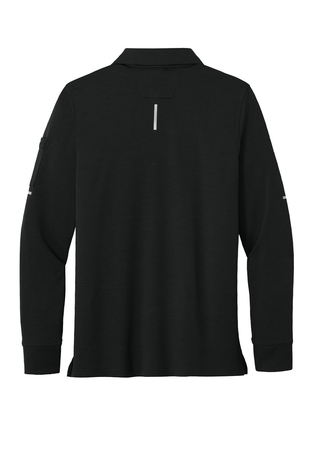 Carhartt CTC16129 Mens FLD & RSCU Long Sleeve Polo Shirt w/ Pocket Black Flat Back