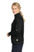 Carhartt CTC82912 Womens FLD & RSCU 1/4 Zip Sweatshirt w/ Pockets Black Model Side