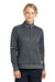 Carhartt CTC82912 Womens FLD & RSCU 1/4 Zip Sweatshirt w/ Pockets Pewter Grey Model Front