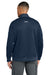 Carhartt CTC86912 Mens FLD & RSCU 1/4 Zip Sweatshirt w/ Pockets Dark Navy Blue Model Back