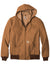Carhartt CTJ131/CTTJ131 Mens Wind & Water Resistant Duck Cloth Full Zip Hooded Work Jacket Carhartt Brown Flat Front