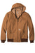 Carhartt CTJ131/CTTJ131/CT106678/CTT106678 Mens Wind & Water Resistant Duck Cloth Full Zip Hooded Work Jacket Carhartt Brown Flat Front
