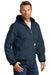 Carhartt CTJ131/CTTJ131 Mens Wind & Water Resistant Duck Cloth Full Zip Hooded Work Jacket Navy Blue Model 3Q