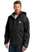 Carhartt CTJ162 Mens Shoreline Waterproof Full Zip Hooded Jacket Black Model 3Q