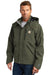 Carhartt CTJ162 Mens Shoreline Waterproof Full Zip Hooded Jacket Olive Green Model 3Q
