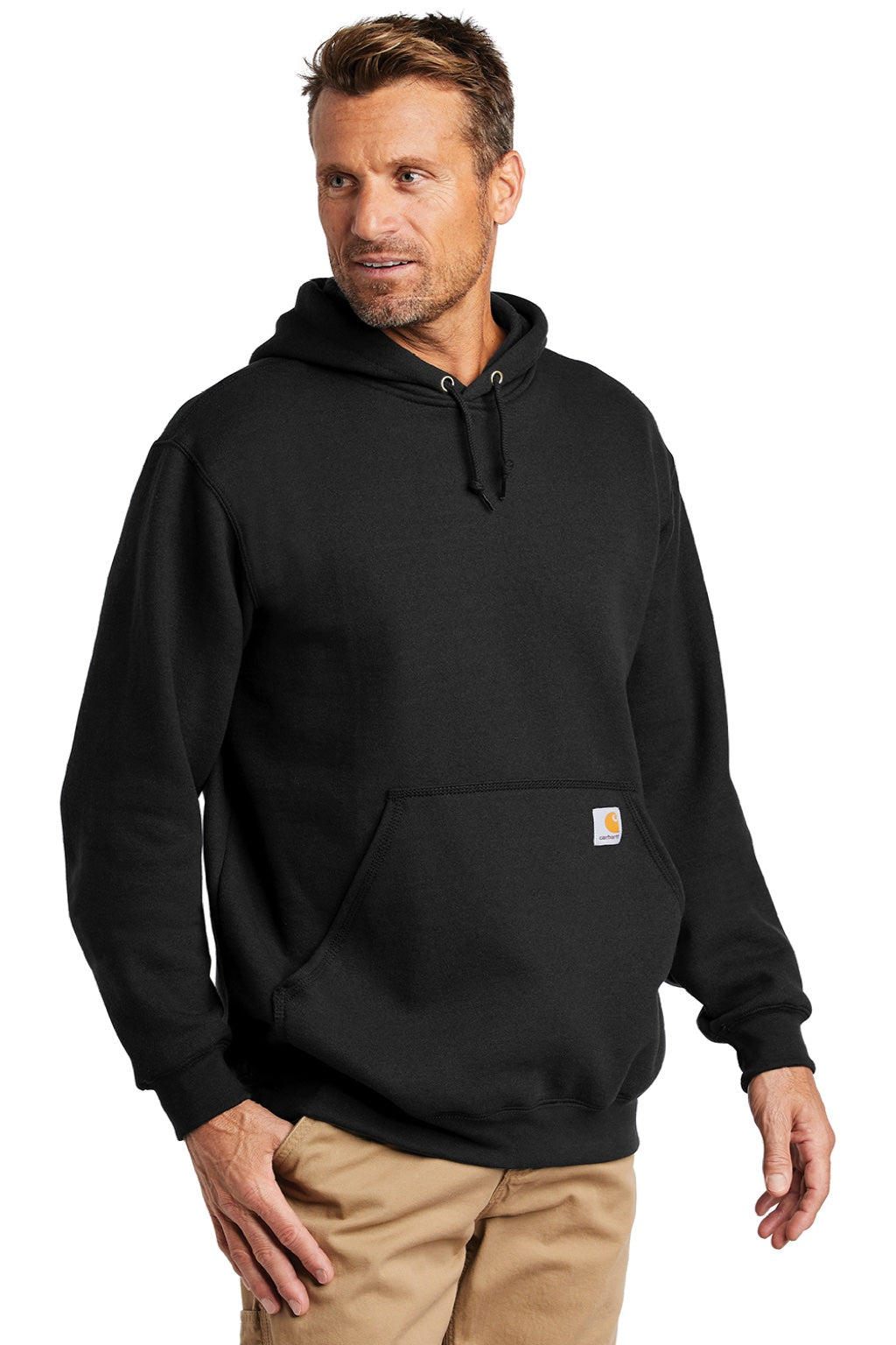 Carhartt CTK121/CTTK121 Mens Hooded Sweatshirt Hoodie w/ Pouch Pocket Black Model 3Q