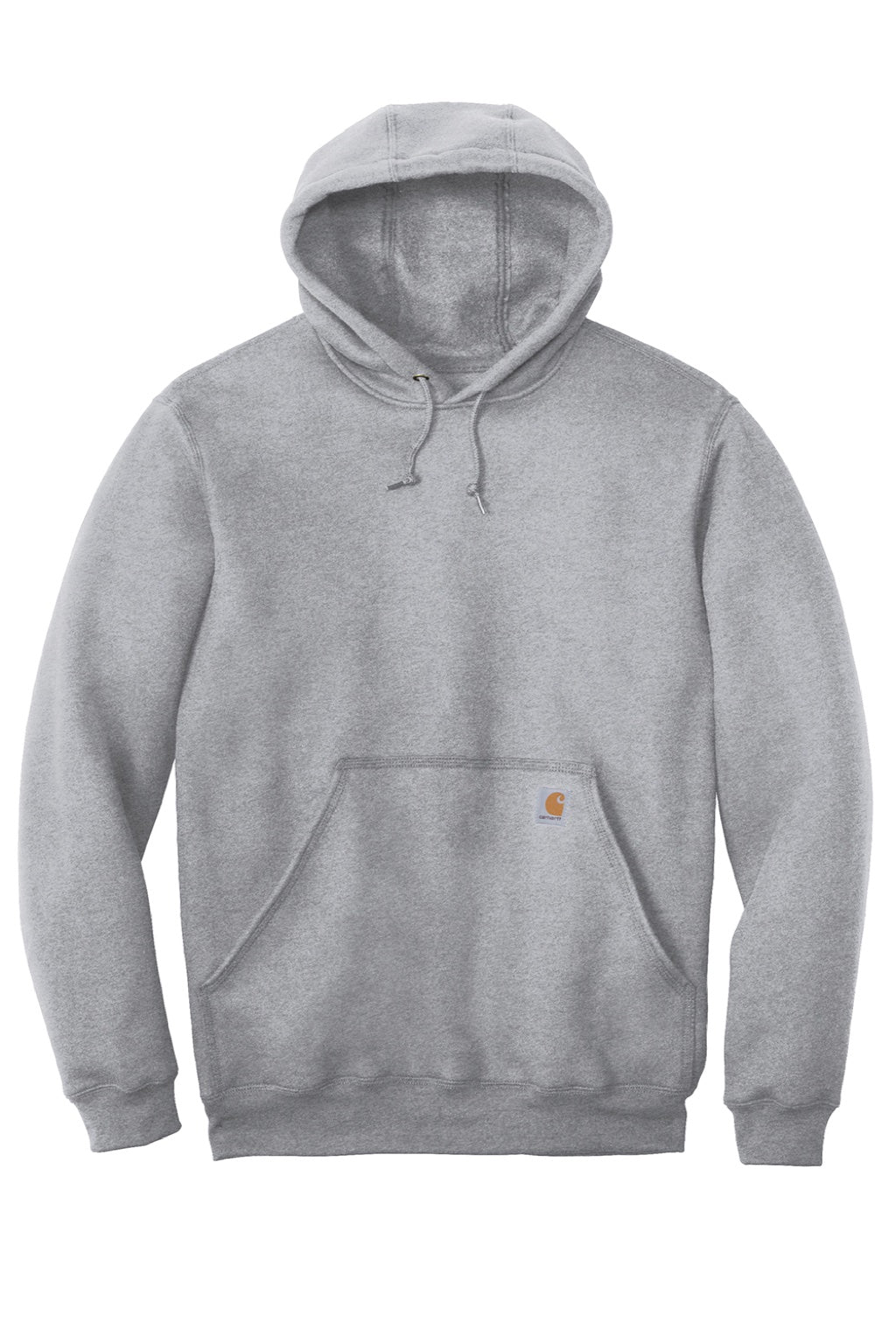 Carhartt CTK121/CTTK121 Mens Hooded Sweatshirt Hoodie w/ Pouch Pocket Heather Grey Flat Front