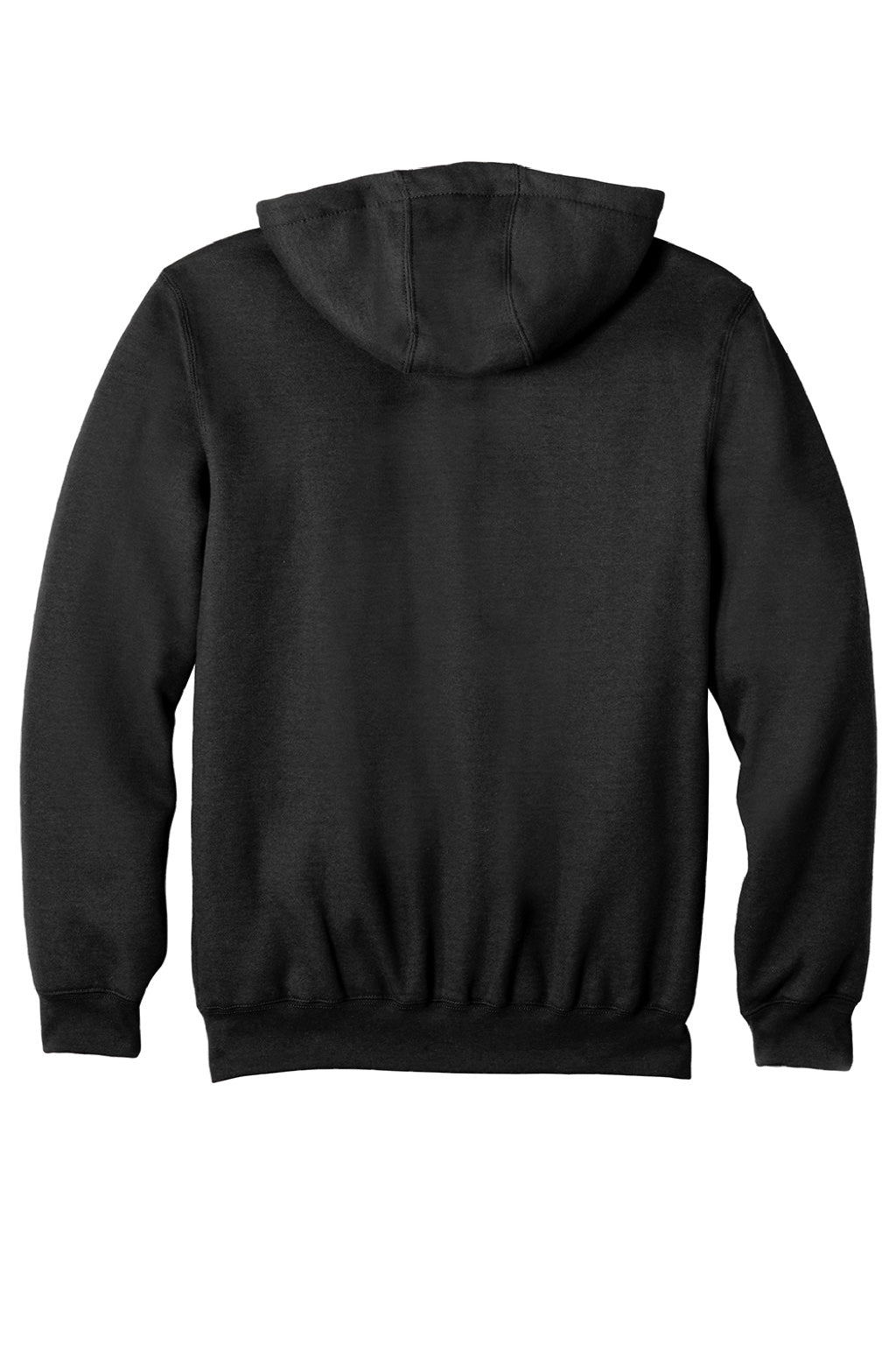 Carhartt CTK122 Mens Full Zip Hooded Sweatshirt Hoodie w/ Pockets Black Flat Back