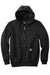 Carhartt CTK122 Mens Full Zip Hooded Sweatshirt Hoodie w/ Pockets Black Flat Front
