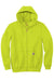 Carhartt CTK122 Mens Full Zip Hooded Sweatshirt Hoodie w/ Pockets Brite Lime Green Flat Front