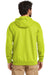 Carhartt CTK122 Mens Full Zip Hooded Sweatshirt Hoodie w/ Pockets Brite Lime Green Model Back