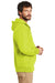 Carhartt CTK122 Mens Full Zip Hooded Sweatshirt Hoodie w/ Pockets Brite Lime Green Model Side