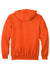 Carhartt CTK122 Mens Full Zip Hooded Sweatshirt Hoodie w/ Pockets Brite Orange Flat Back