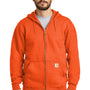 Carhartt Mens Full Zip Hooded Sweatshirt Hoodie - Brite Orange