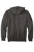 Carhartt CTK122 Mens Full Zip Hooded Sweatshirt Hoodie w/ Pockets Heather Carbon Grey Flat Back