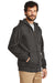 Carhartt CTK122 Mens Full Zip Hooded Sweatshirt Hoodie Heather Carbon Grey Model 3Q