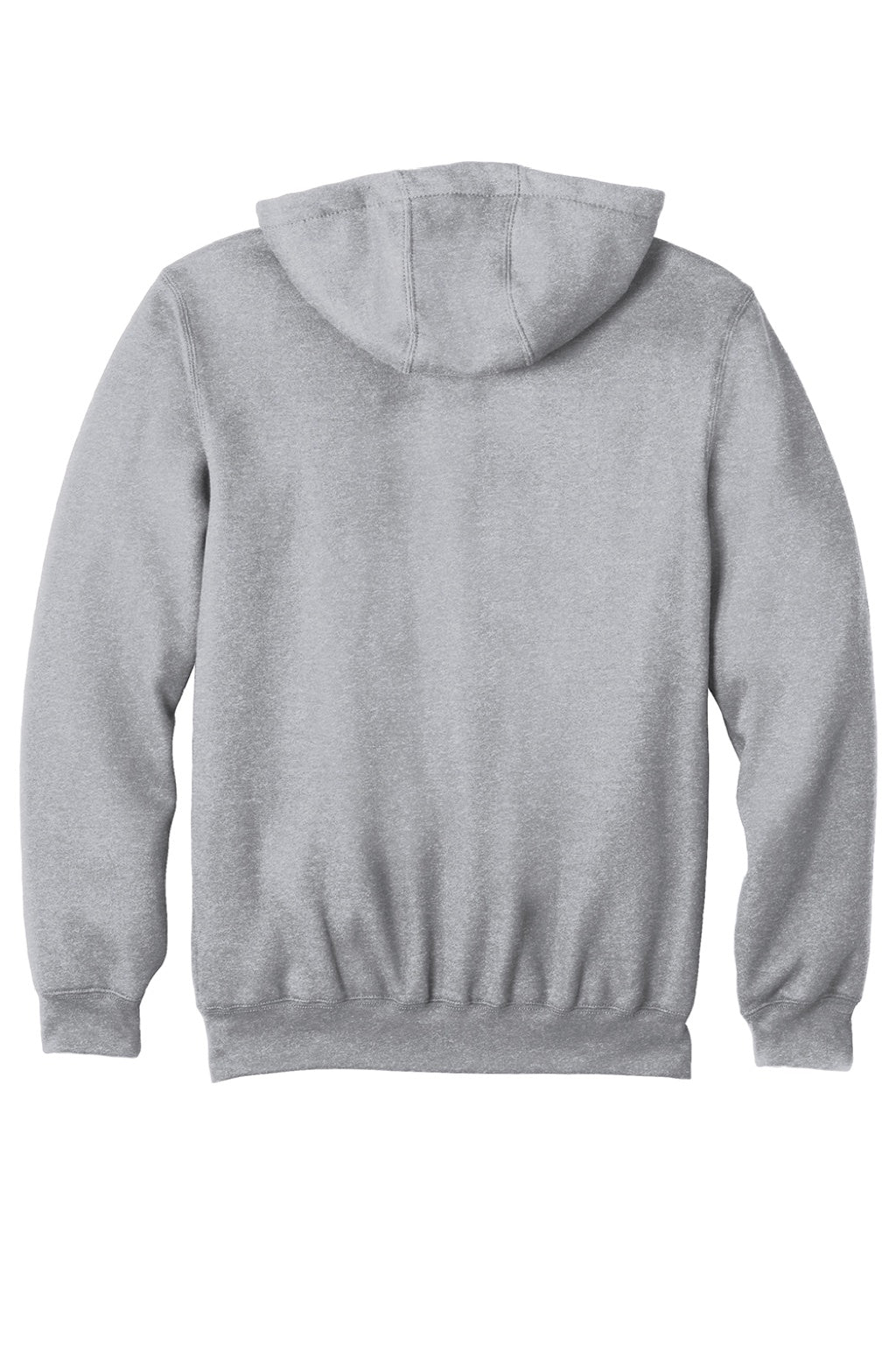 Carhartt CTK122 Mens Full Zip Hooded Sweatshirt Hoodie w/ Pockets Heather Grey Flat Back